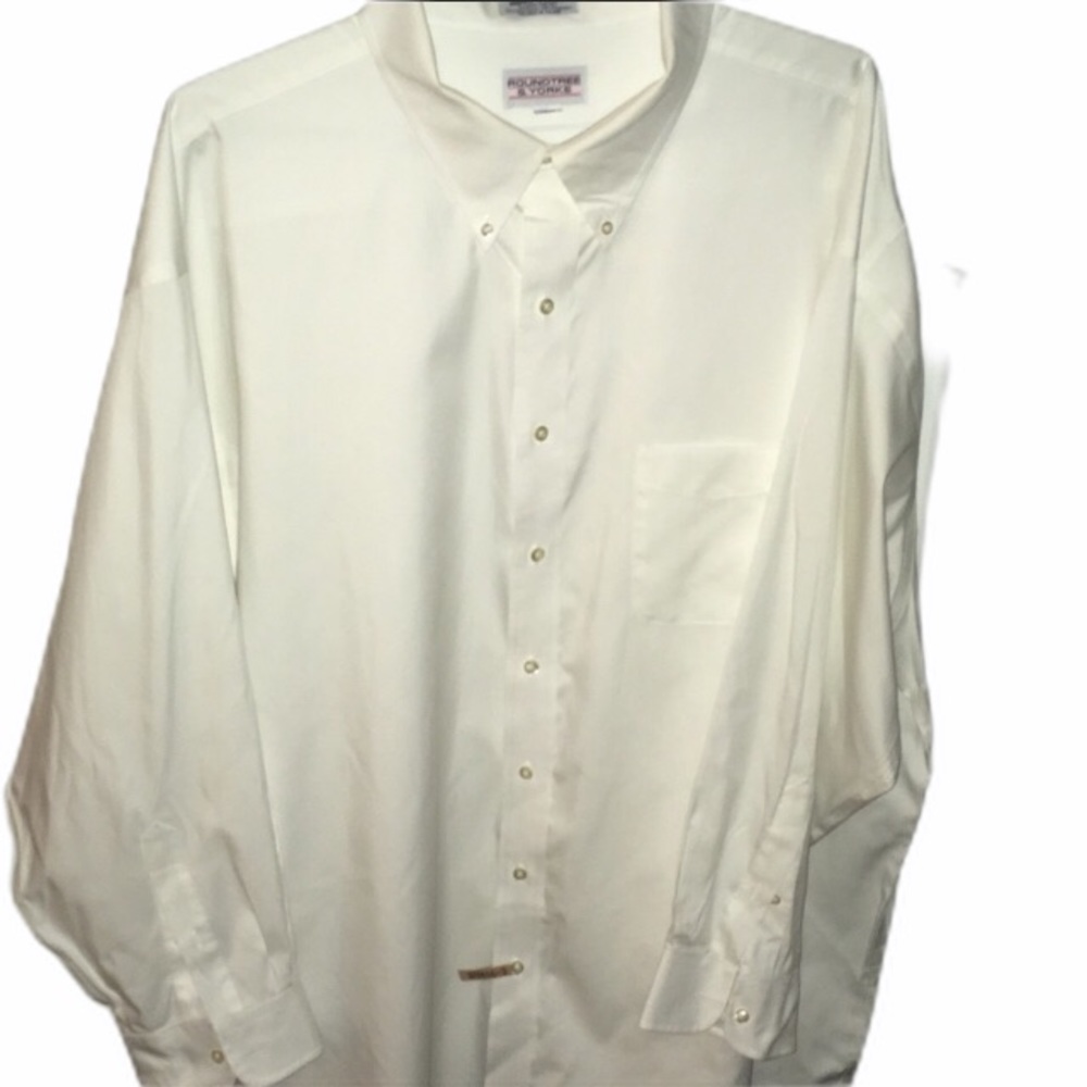 🍁Roundtree & Yorke white button dn